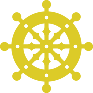 法輪。仏教のシンボルマーク
